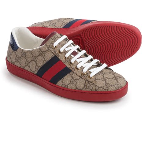 gucci ace leather sneakers sale|gucci ace gg suede sneakers.